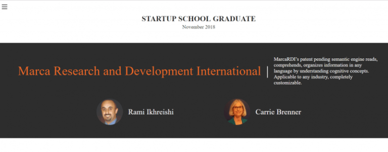 Marca RDI - Startup School Graduate